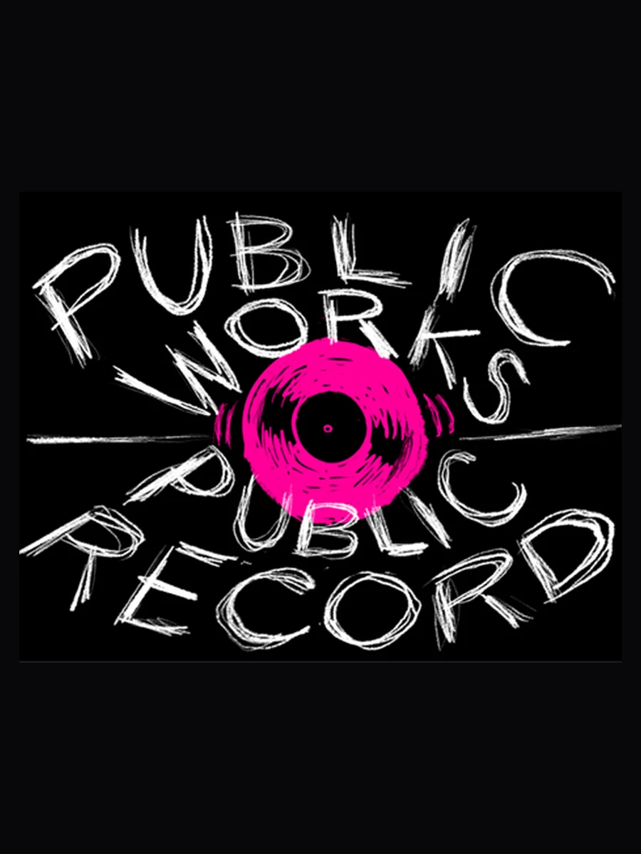 Official Public Works artwork for Public Record at the Delacorte Theater